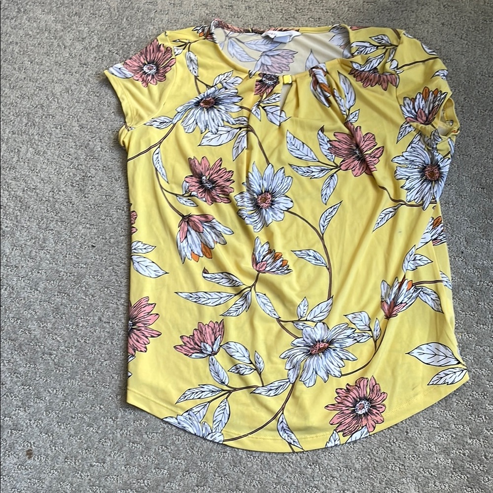 Floral Yellow Women's Top